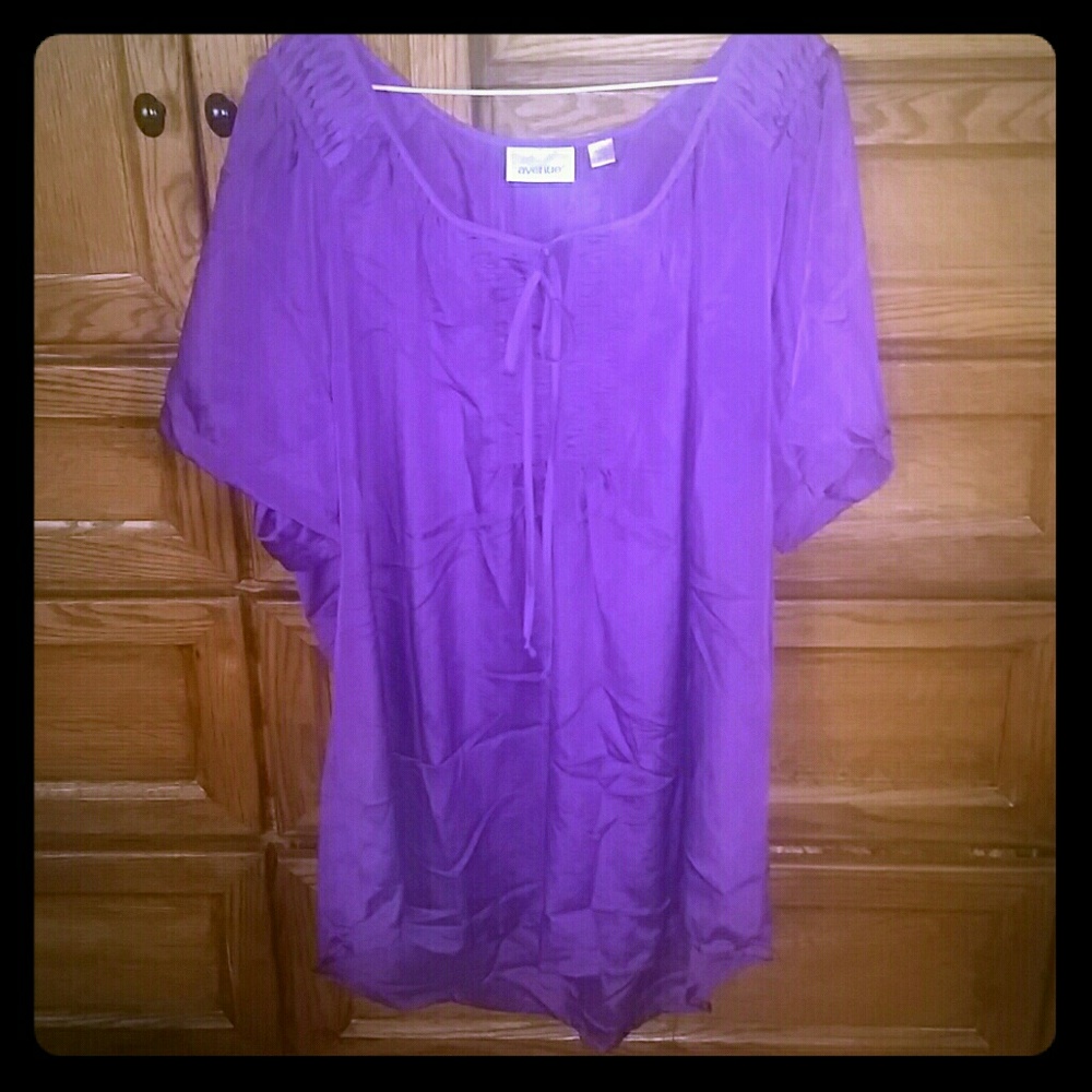 AVENUE PURPLE TUNIC TOP 26/28 LIKE NEW